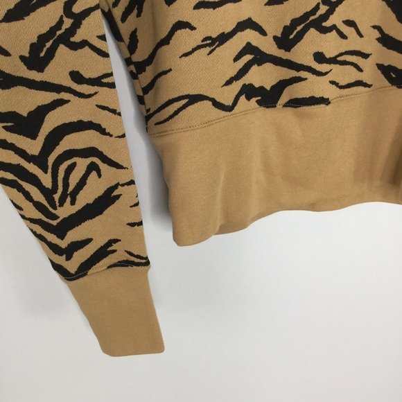 Madewell NWT crop shrunken tiger stripe sweatshirt - Picture 6 of 11
